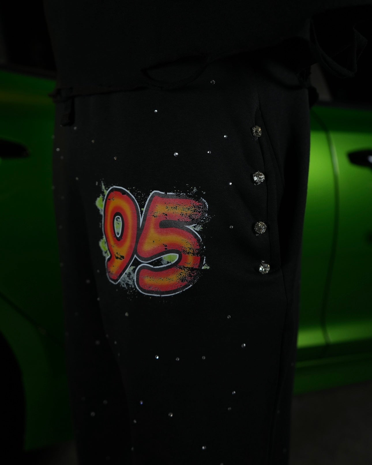 Black Fyre Baggy Sweatpants